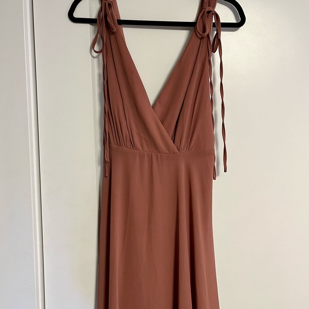 Blush Pink Lulus Dress with Tie Straps